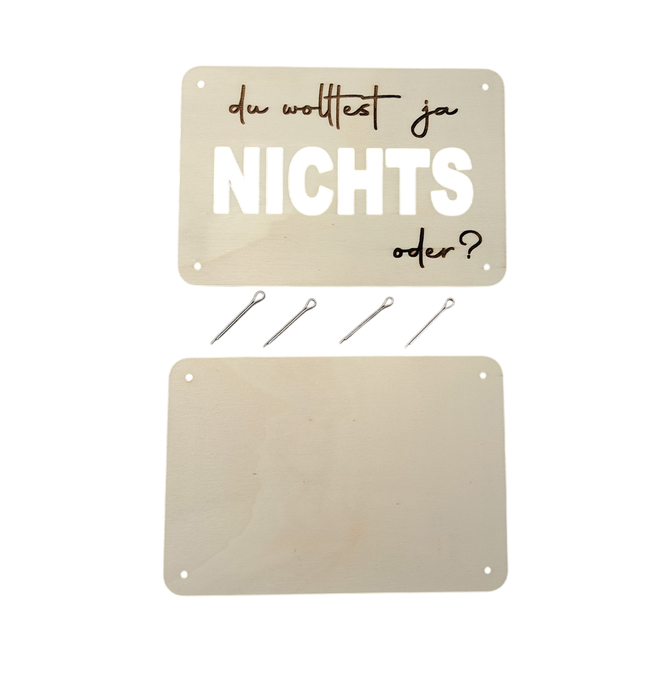 Geldgeschenk aus Holz. Du wolltest ja NICHTS oder?