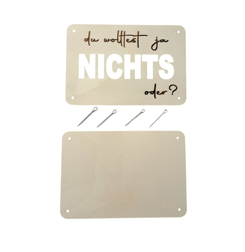 Geldgeschenk aus Holz. Du wolltest ja NICHTS oder?