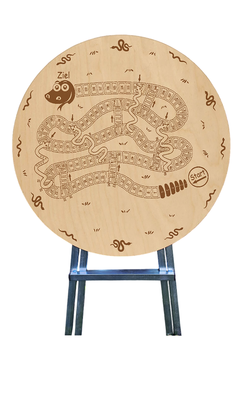 Kinder Stehtisch Ø 70 cm Tischplatte aus Birkenholz individuell gestaltbar