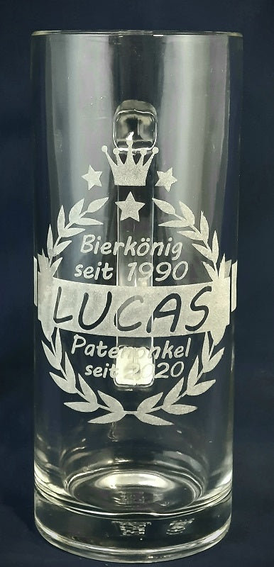 Bierkrug 0,5 Liter inkl. Wunschgravur
