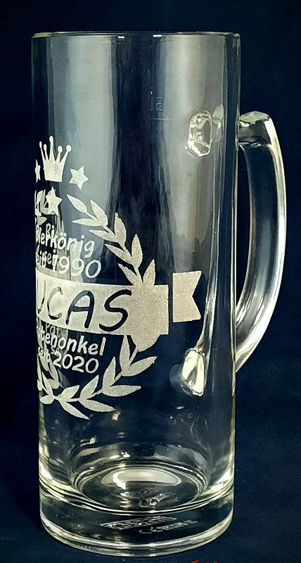 Bierkrug 0,5 Liter inkl. Wunschgravur