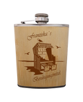 Bambusholz ummantelter Flachmann aus Edelstahl 200 ml individuell gestaltbar