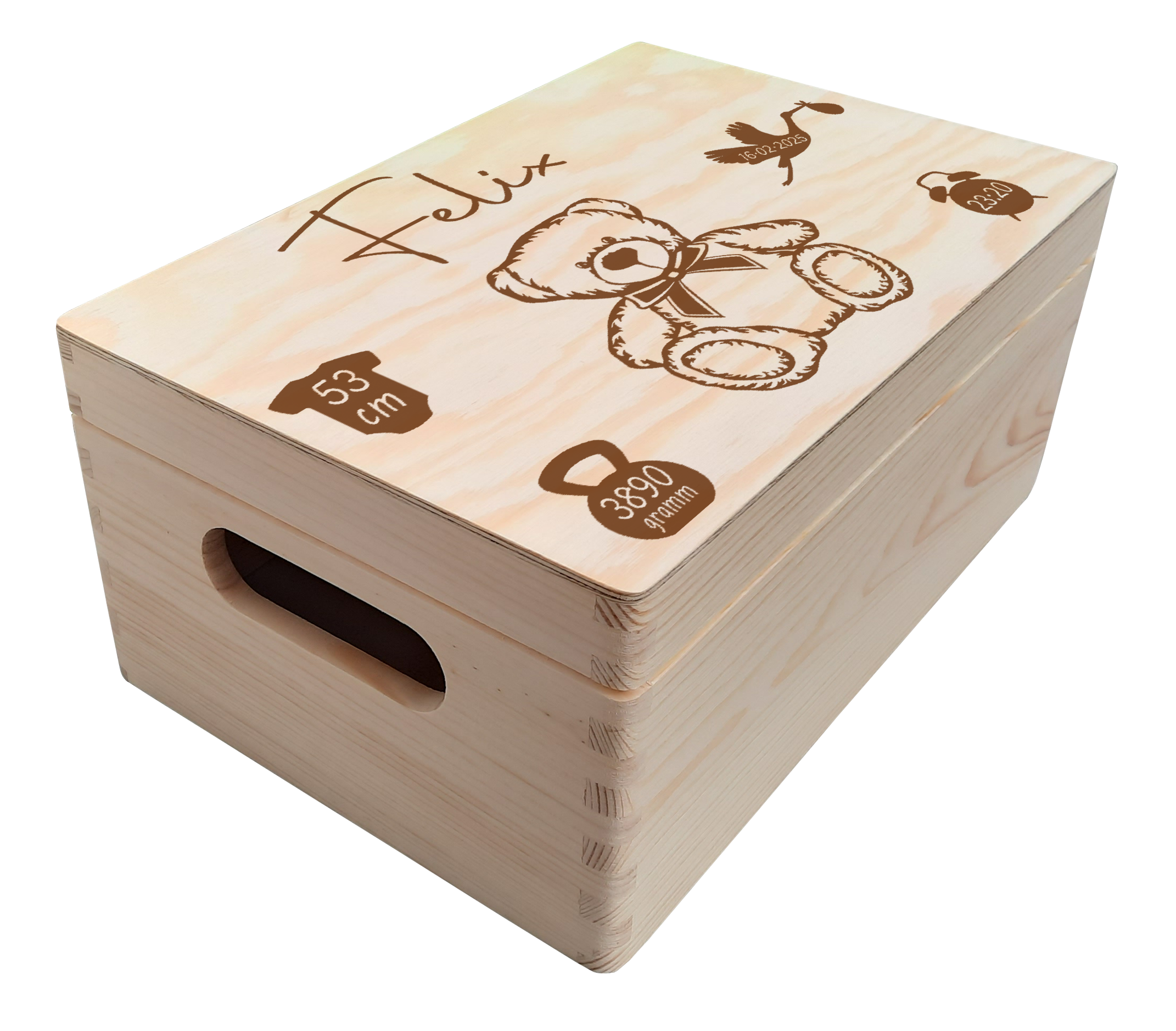 Holzkiste 30 x 20 x 14 cm individuell gestaltbar