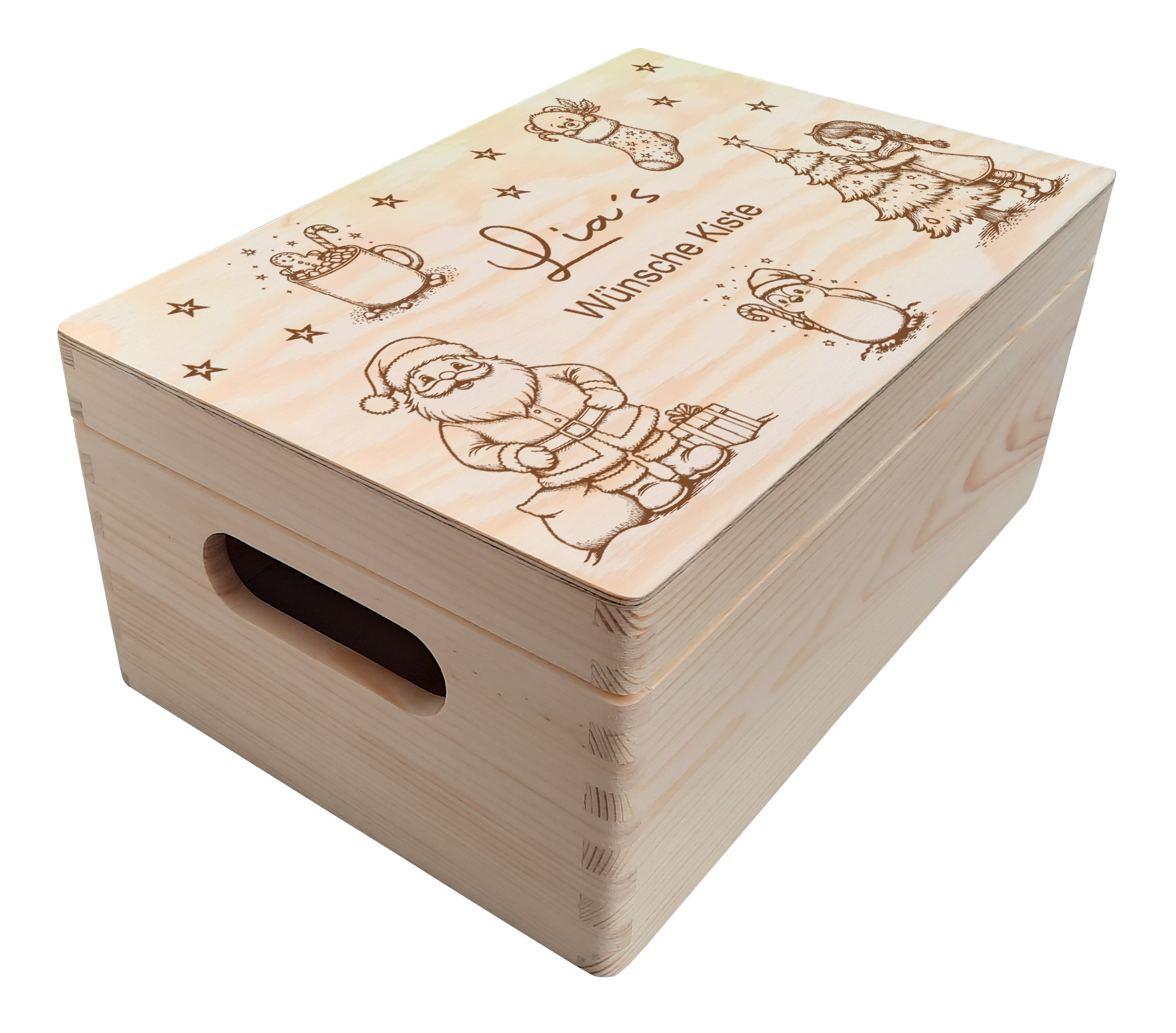 Holzkiste 30 x 20 x 14 cm individuell gestaltbar