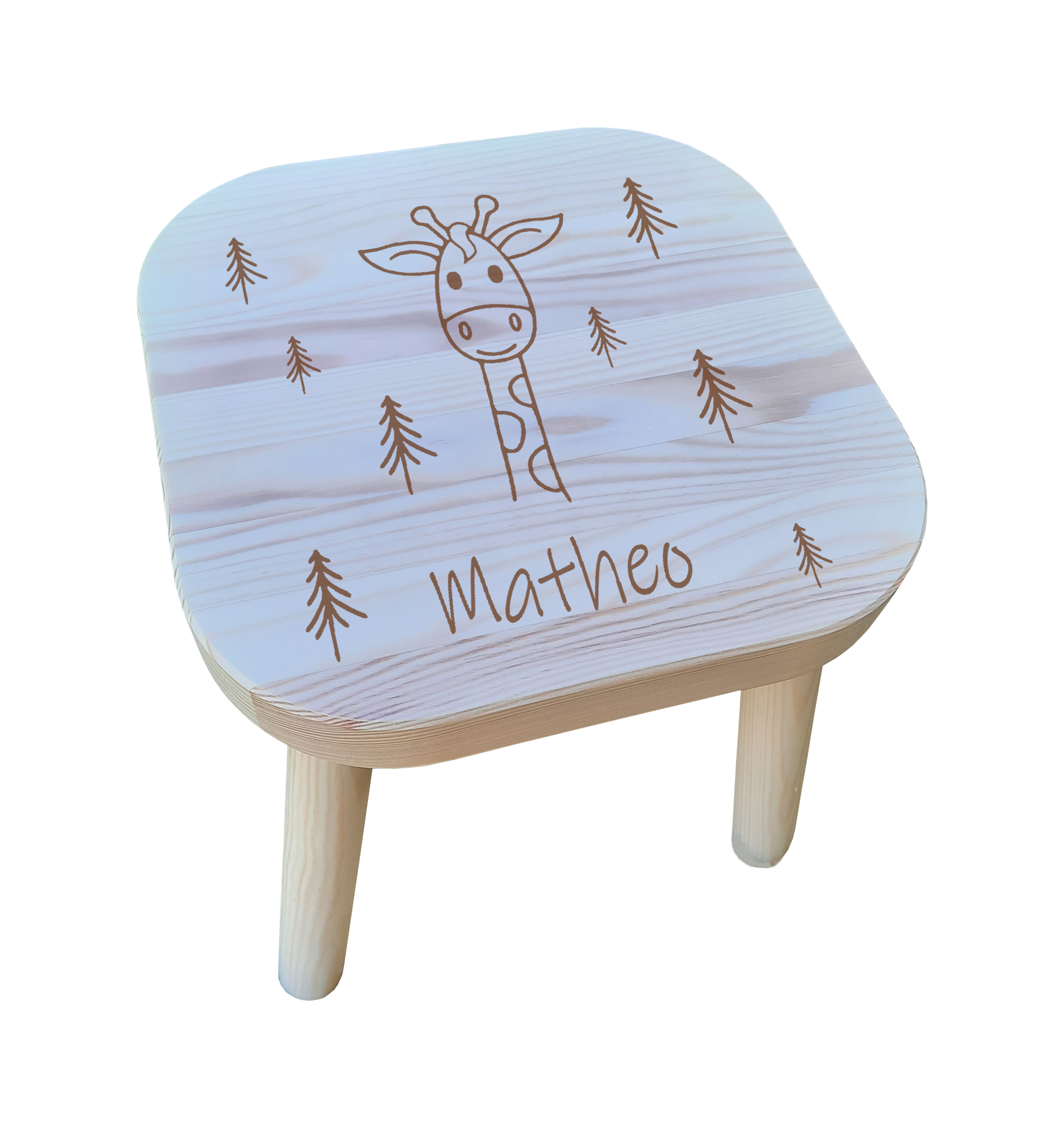 Kinderhocker aus Holz individuell gestaltbar