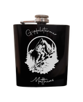Flachmann aus Edelstahl schwarz glänzend 200 ml individuell gestaltbar