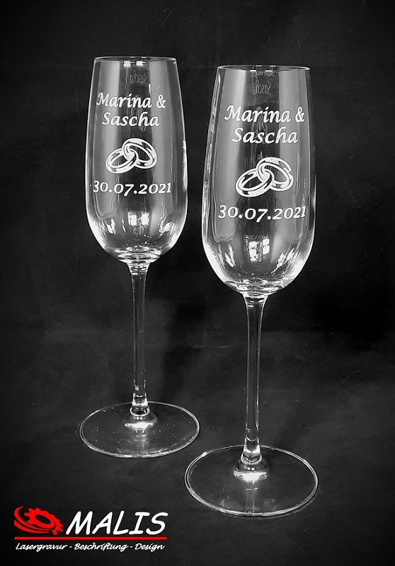 Sektglas 22 cl inkl. Wunschgravur