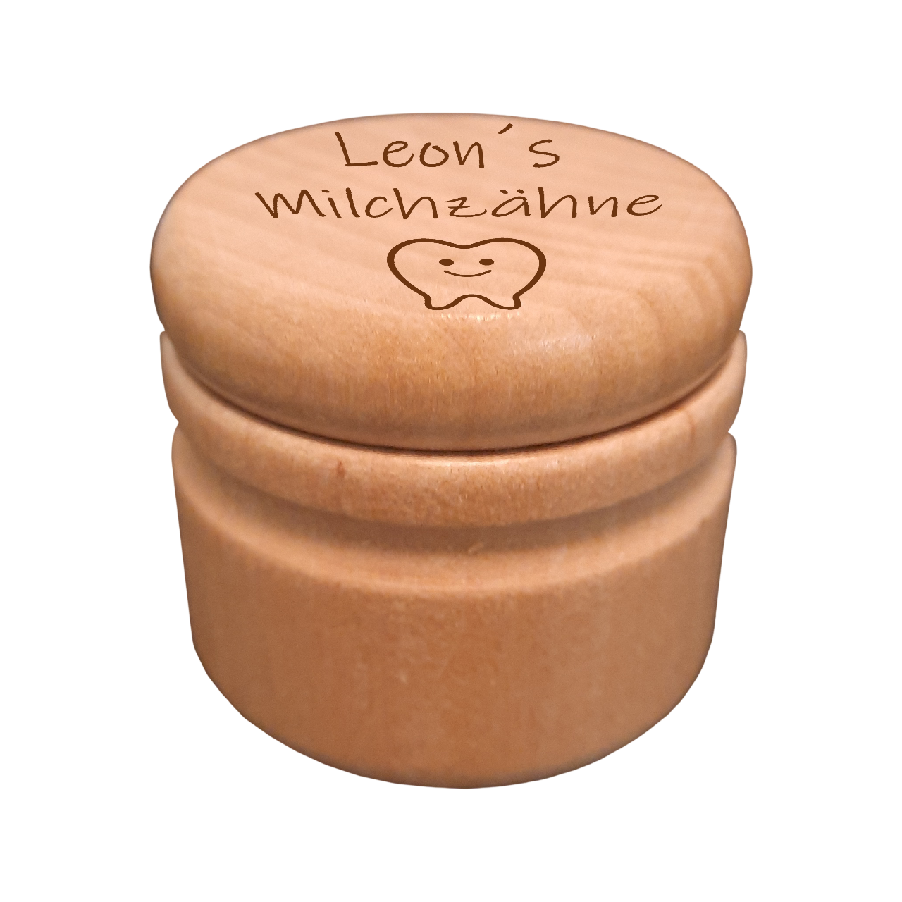 Holzdose rund mit Schraubverschluss individuell gestaltbar