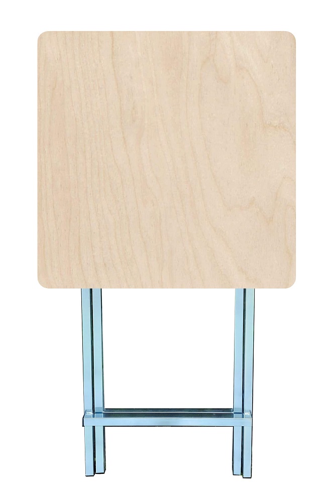 Stehtisch Eckig 70 x 70 cm Tischplatte aus Birkenholz individuell gestaltbar